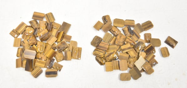 (100) TIGER EYE RELIEF CAMEOS