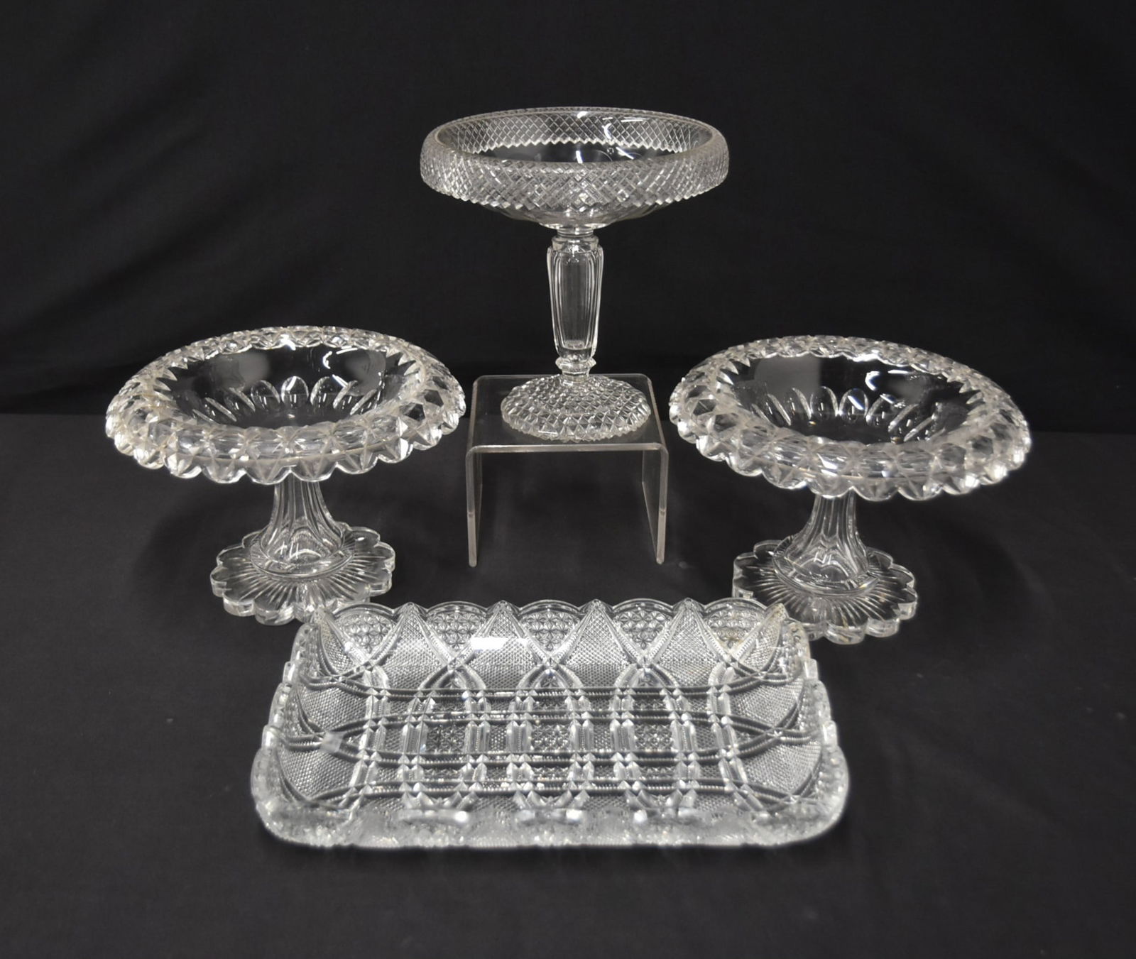 (4)pc AMERICAN BRILLIANT CUT GLASS LOT (1 of 16)