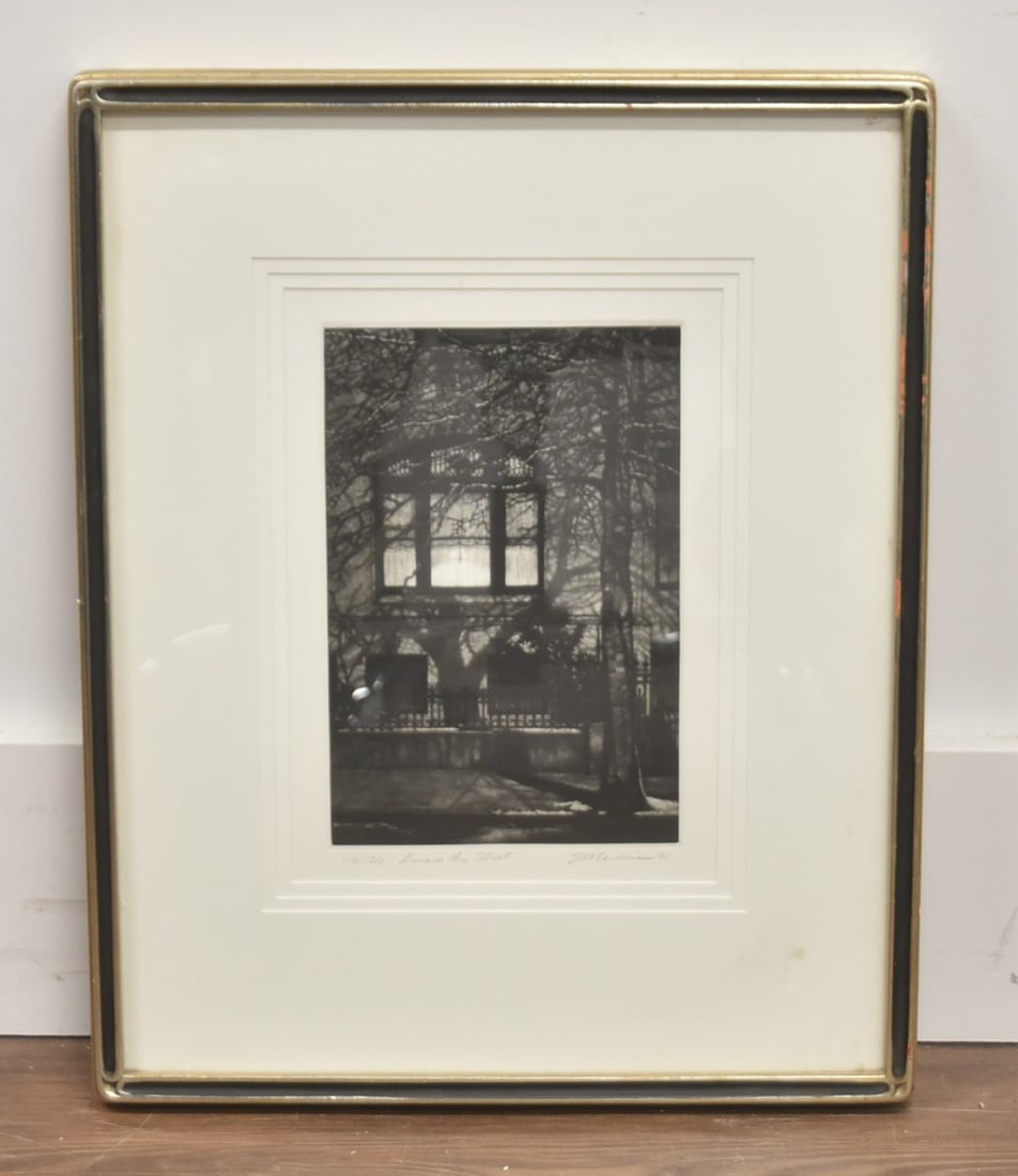 FREDERICK MERSHIMER "ACROSS THE STREET" MEZZOTINT (1 of 9)
