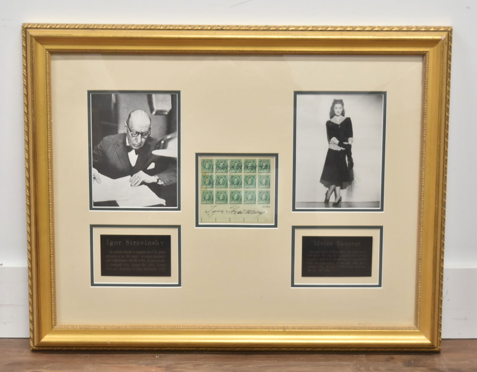 IGOR STRAVINSKY FRAMED AUTOGRAPH COLLAGE (1 of 8)