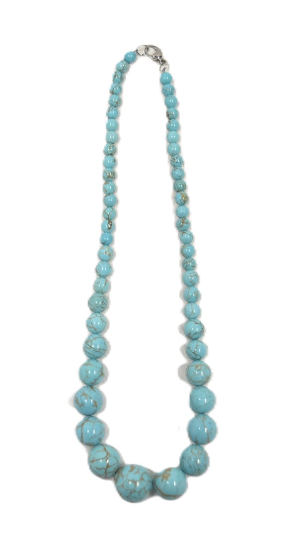 GRADUATED TURQUOISE BEAD NECKLACE (1 of 6)