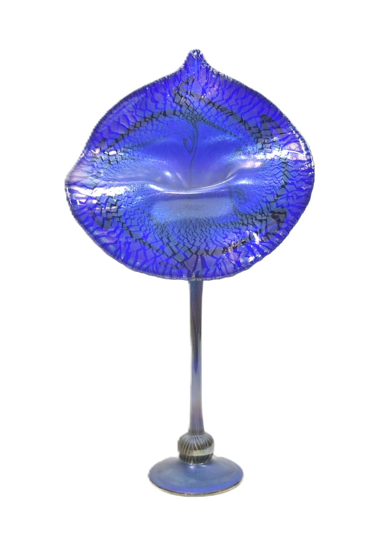 TIFFANY STYLE JACK IN THE PULPIT VASE (1 of 11)