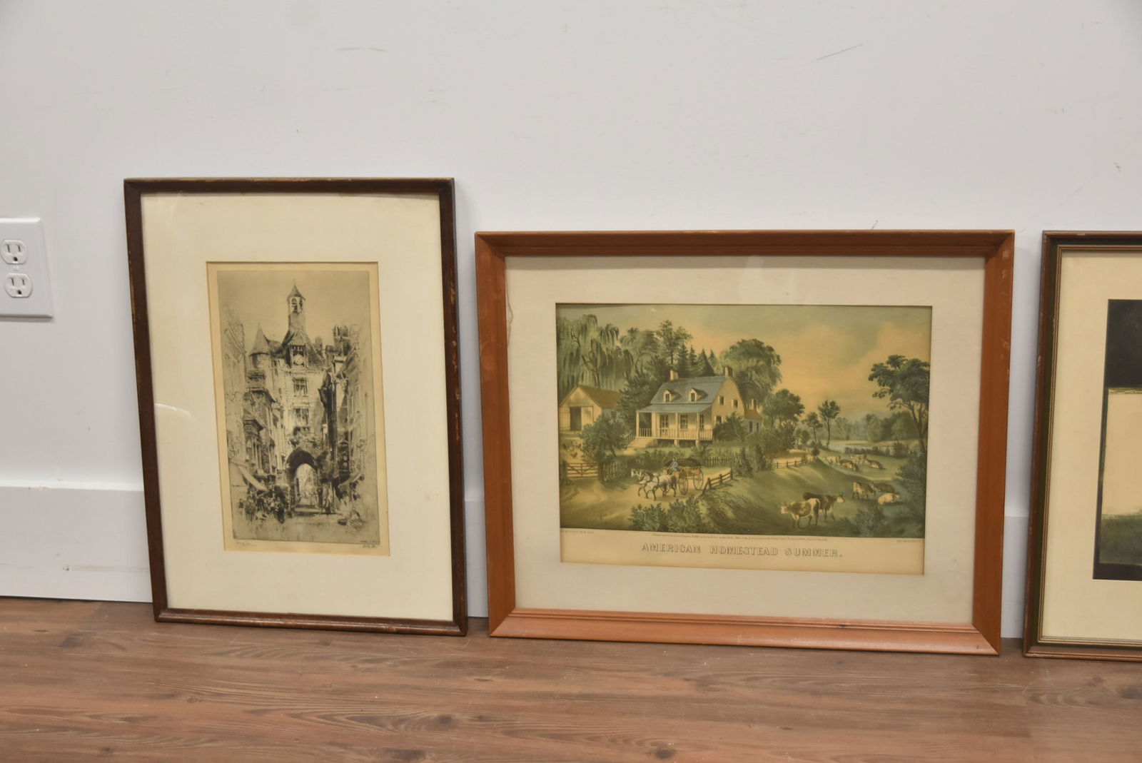 (4) ANTIQUE PRINTS & ENGRAVINGS - 2