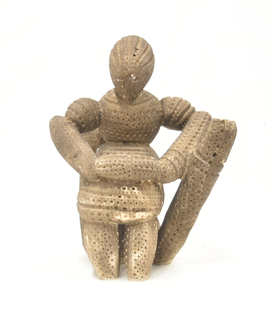 ALEXANDER RETICULATED TERRACOTTA SEATED PERSON (1 of 8)