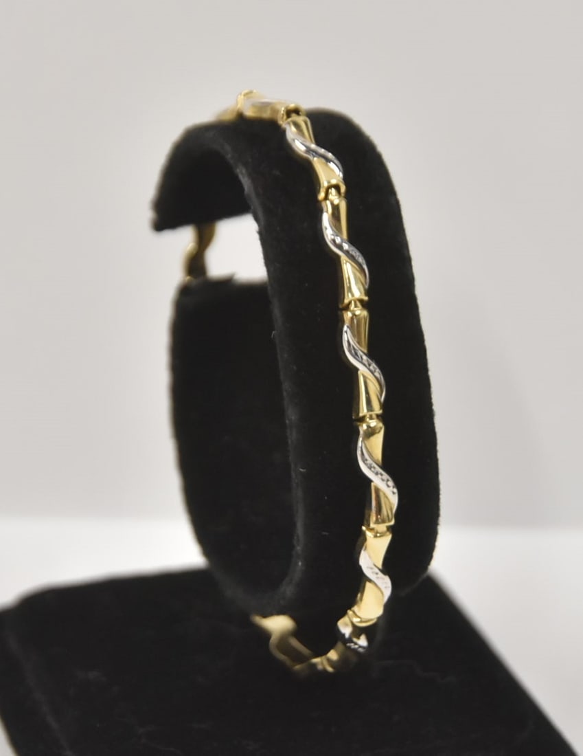 2-TONE 10kt GOLD BRACELET (1 of 5)