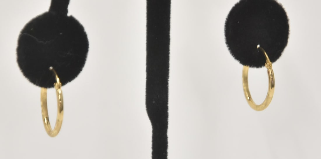 PAIR 14kt GOLD HOOP EARRINGS (1 of 8)