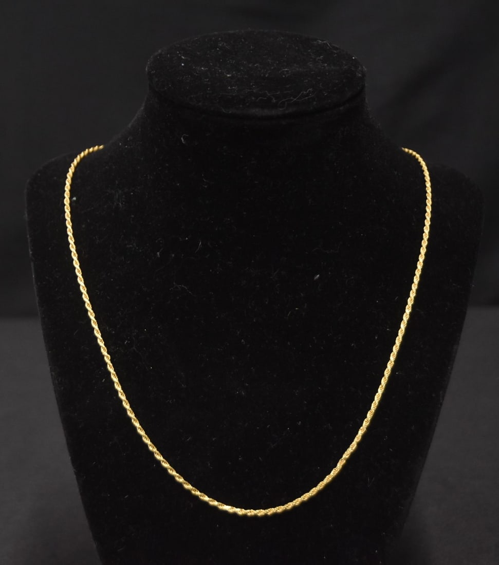 20" 14kt GOLD ROPE CHAIN NECKLACE (1 of 10)