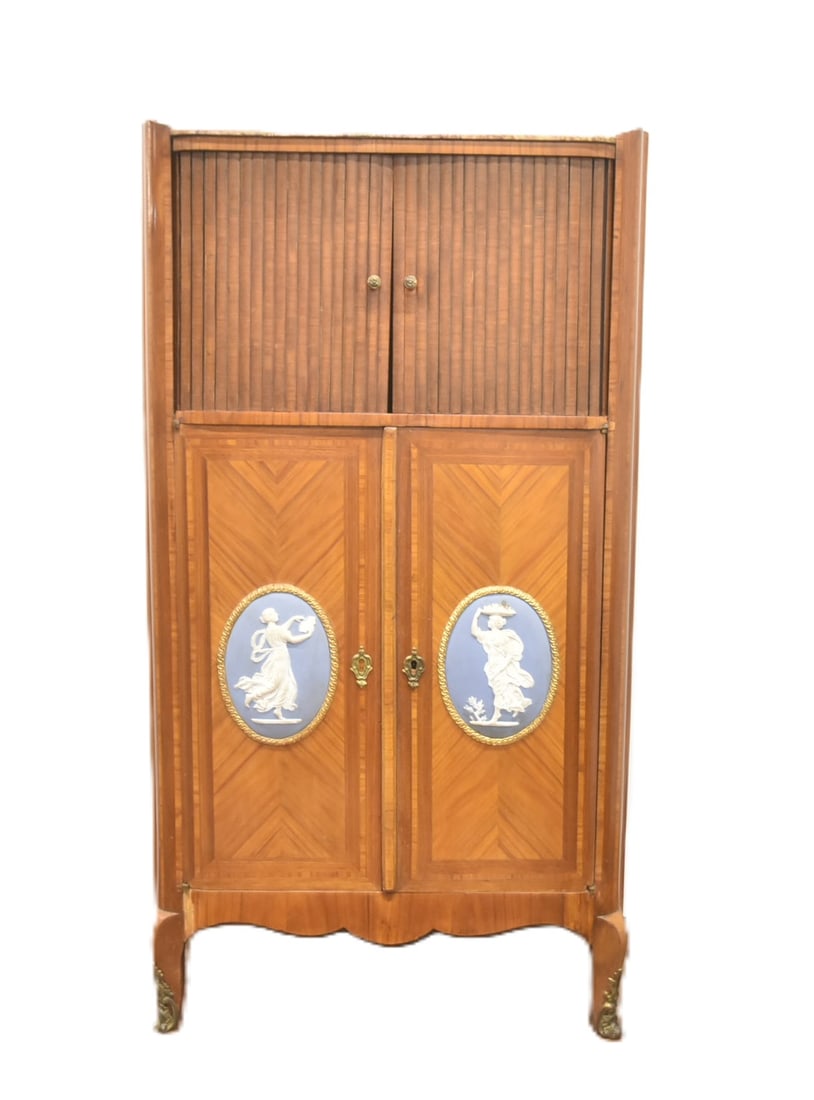 LOUIS XV STYLE MARBLE TOP DRESSER CABINET (1 of 16)