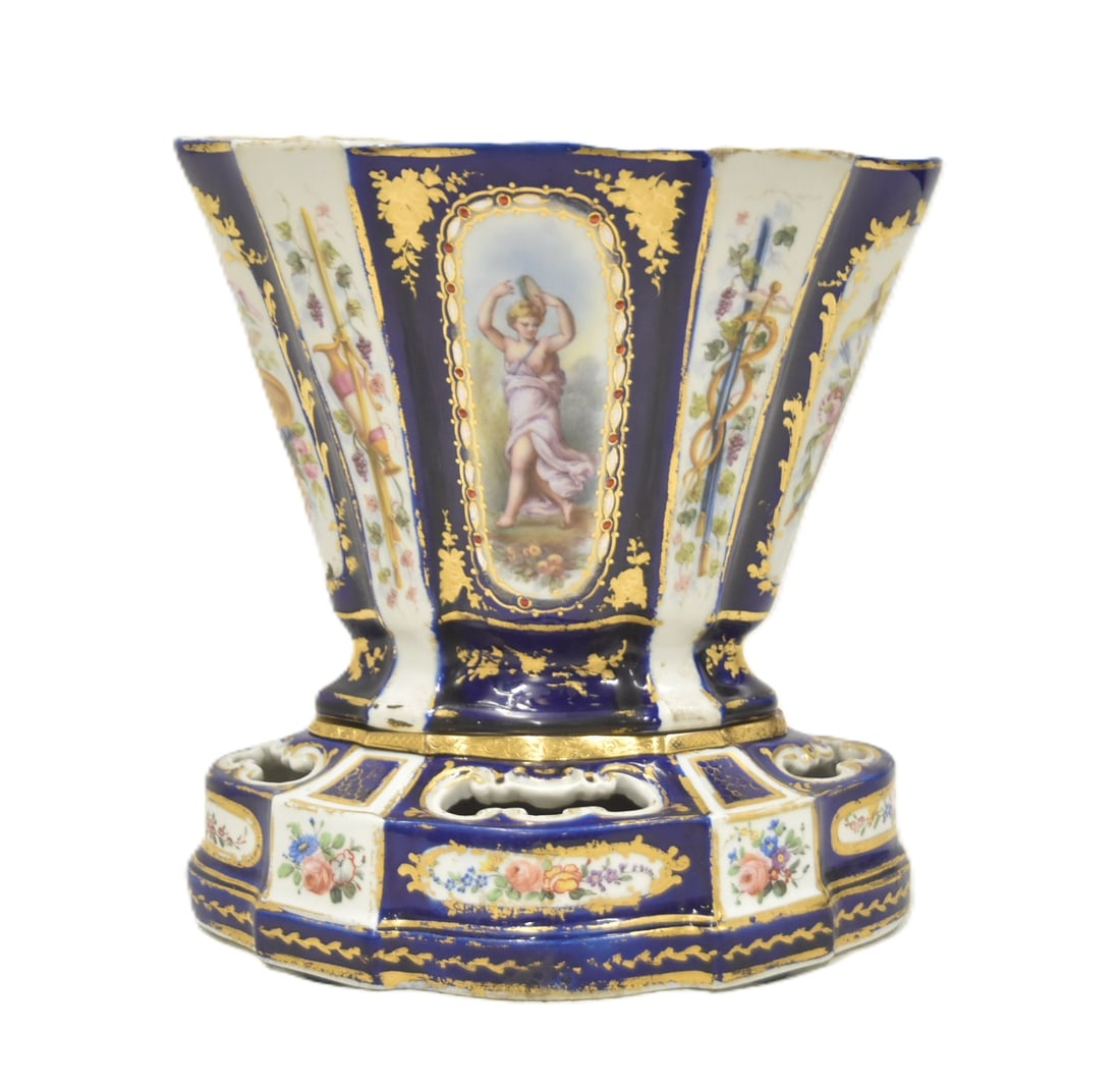 FRENCH 18thC SEVRES SOFT PASTE CACHE POTS (1 of 13)
