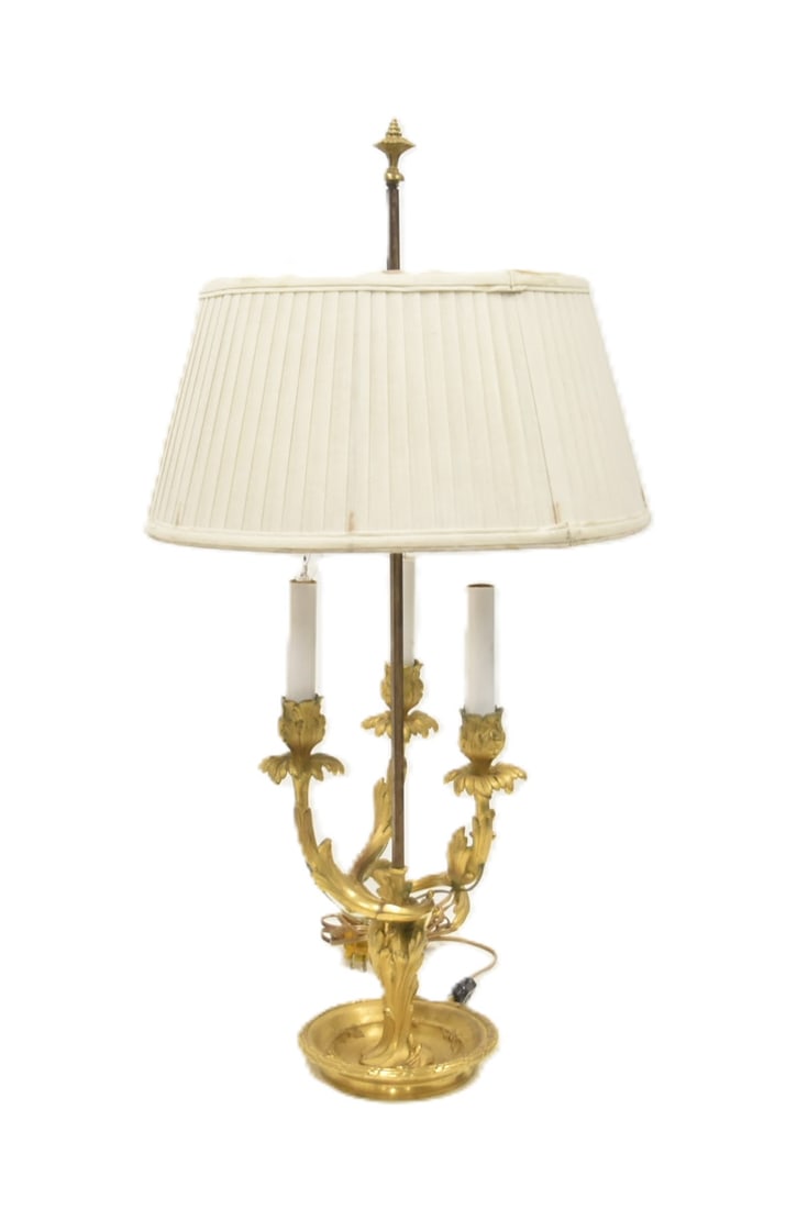 ANTIQUE FRENCH LXV STYLE BRONZE BOUILLOTTE LAMP (1 of 13)