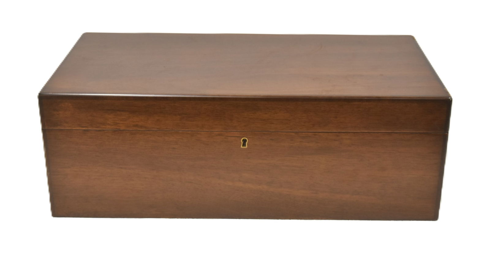 LARGE DUNHILL HUMIDOR BOX: LARGE DUNHILL , MADE IN ITALY MAHOGANY CIGAR HUMDOR BOX - 17 1/2" x 9 1/2" x 6" SOME SCUFFS ON CORNER TOBACCIANA ; CIGAR HUMIDOR