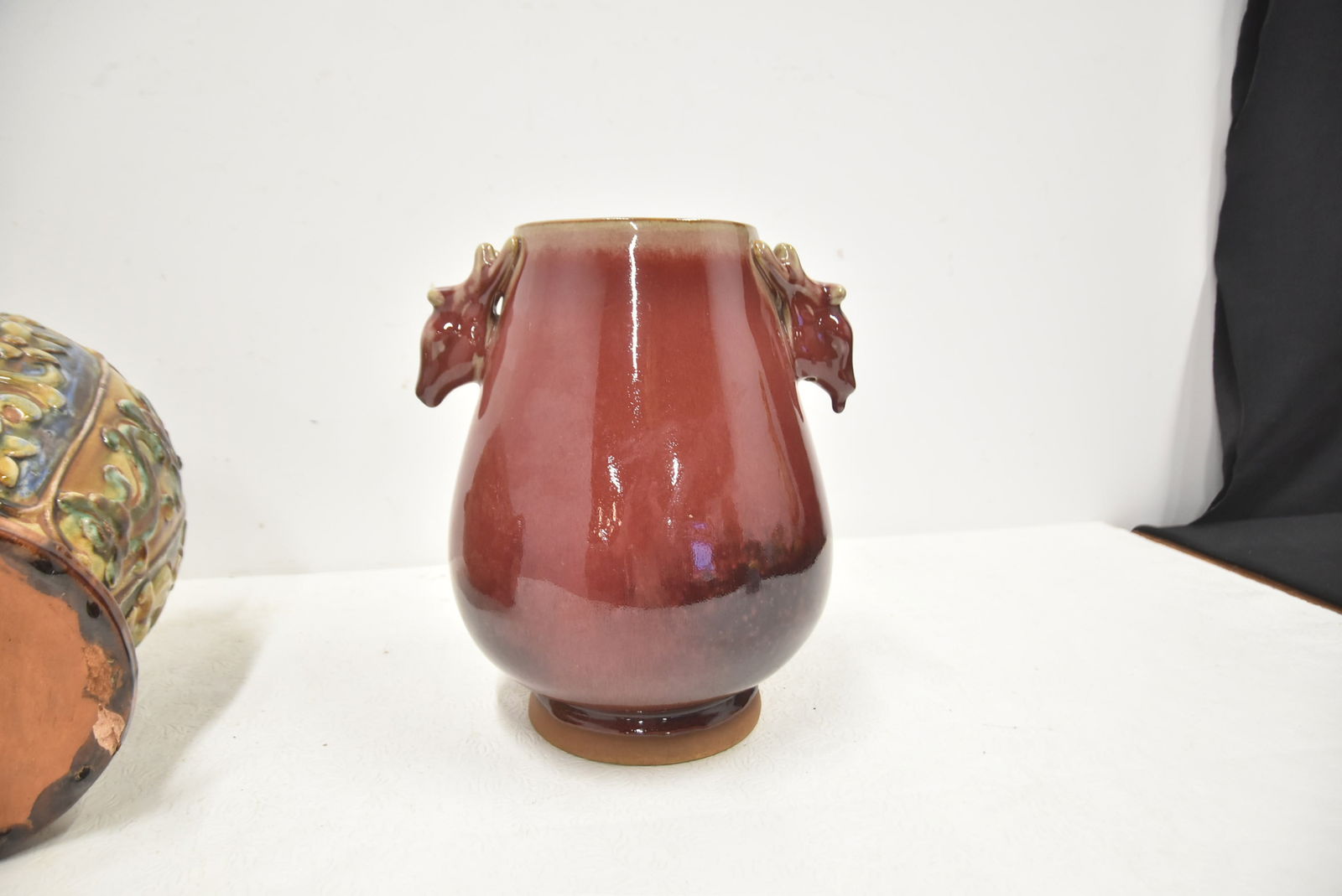 (2) CHINESE EARTHENWARE VASES - 11