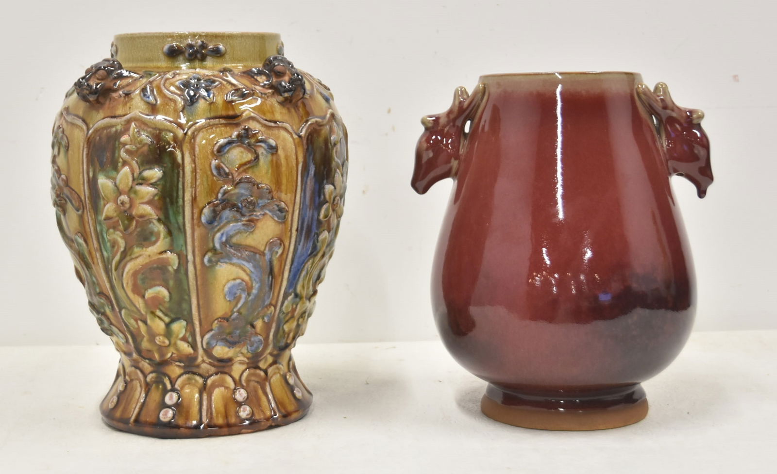 (2) CHINESE EARTHENWARE VASES (1 of 14)