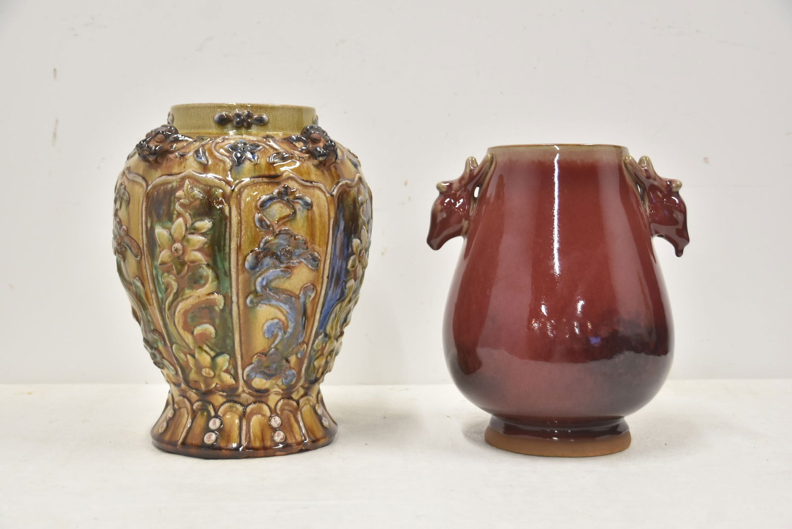(2) CHINESE EARTHENWARE VASES - 3