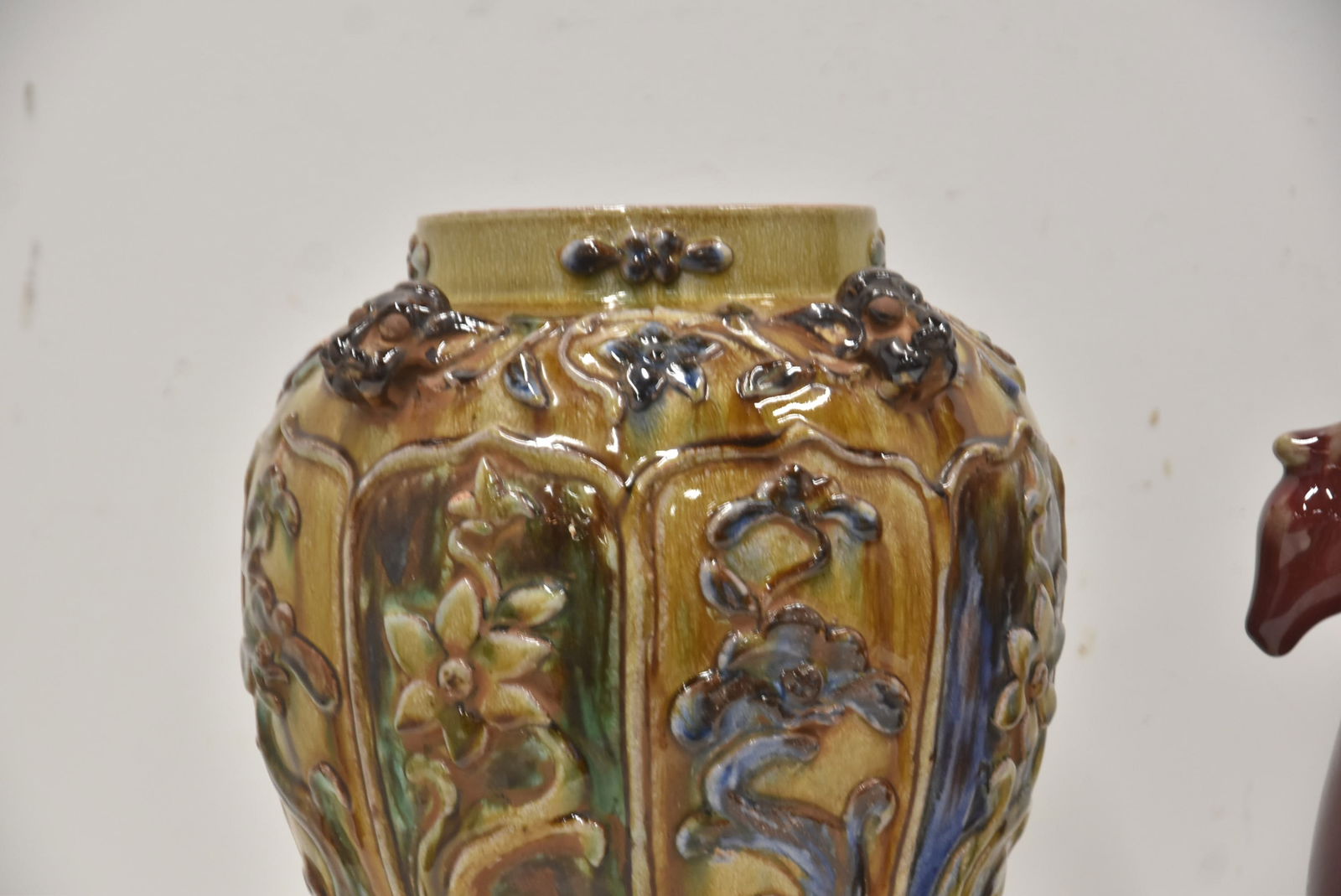 (2) CHINESE EARTHENWARE VASES - 4
