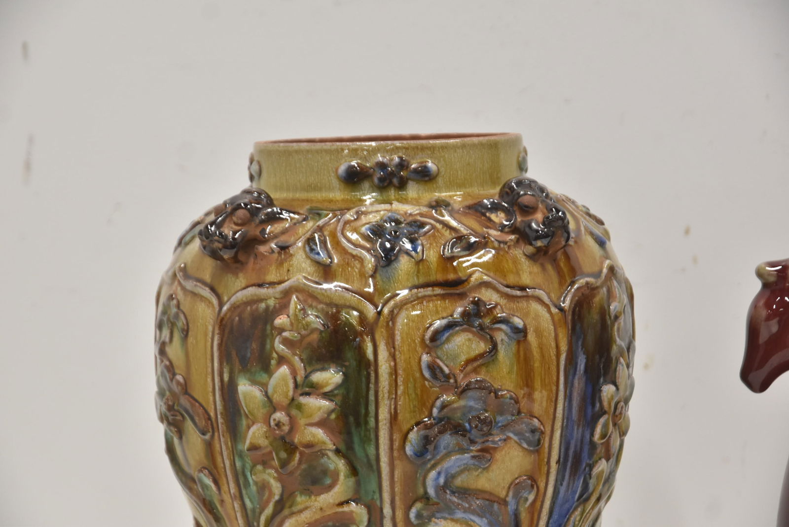 (2) CHINESE EARTHENWARE VASES - 5