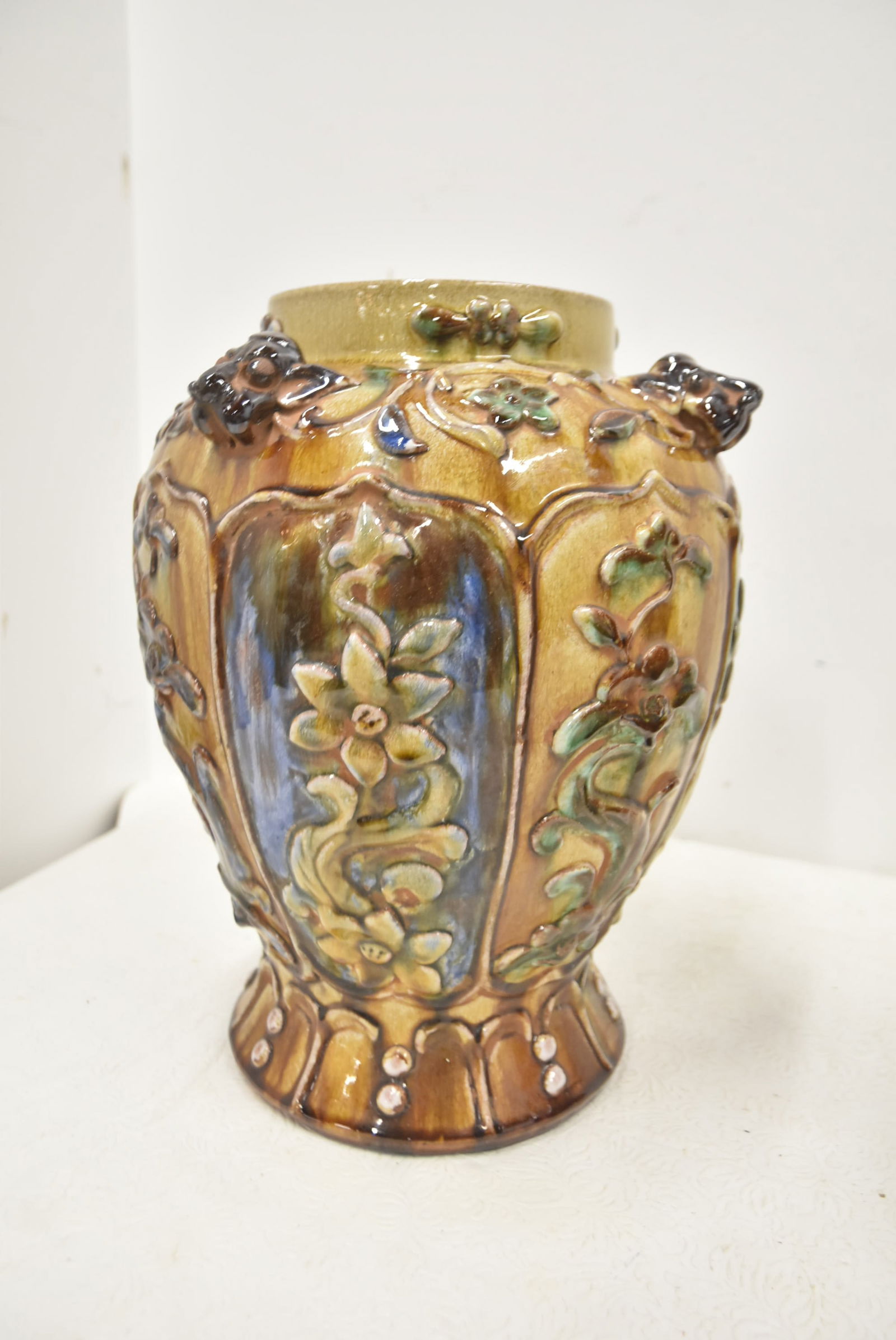 (2) CHINESE EARTHENWARE VASES - 7