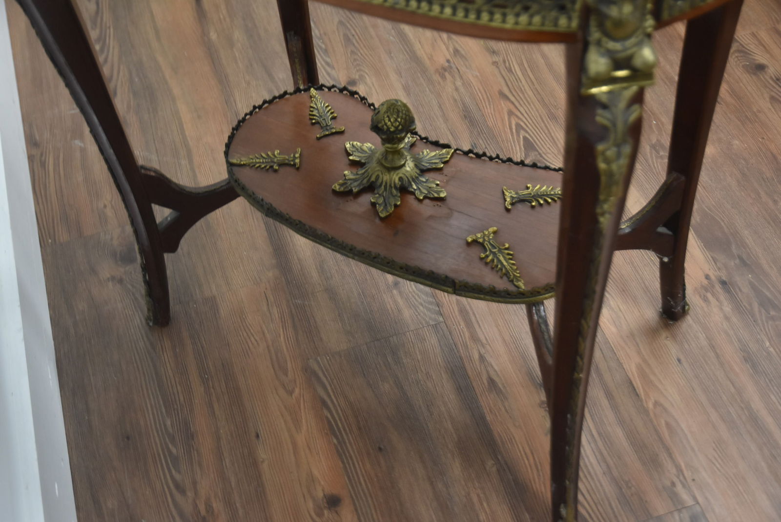 BRONZE MOUNTED KIDNEY SHAPE TABLE - 13