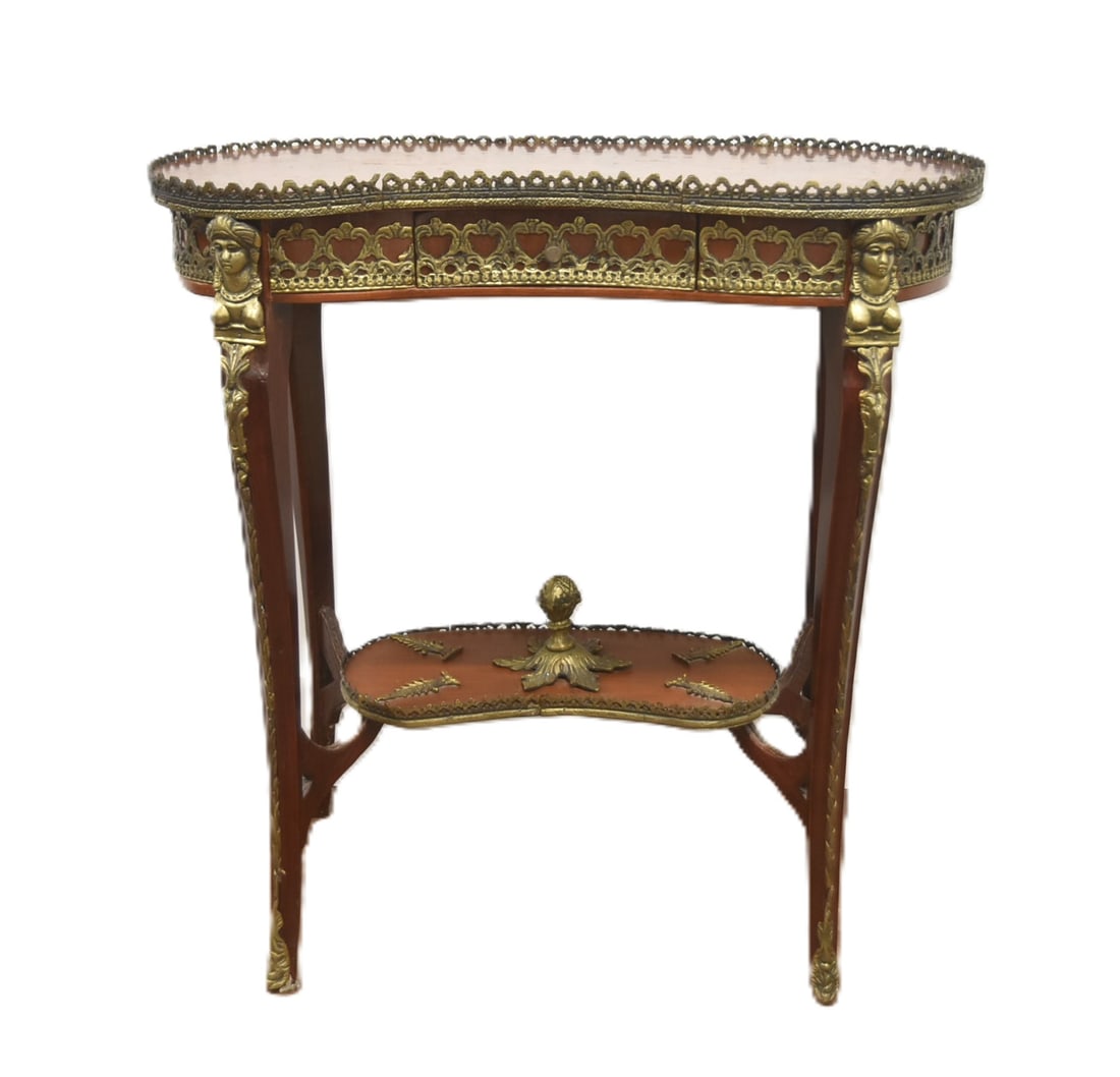 BRONZE MOUNTED KIDNEY SHAPE TABLE (1 of 14)