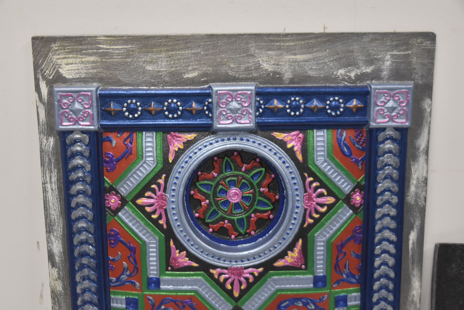 (2) ANTIQUE COLD PAINTED FIREPLACE INSERTS - 6