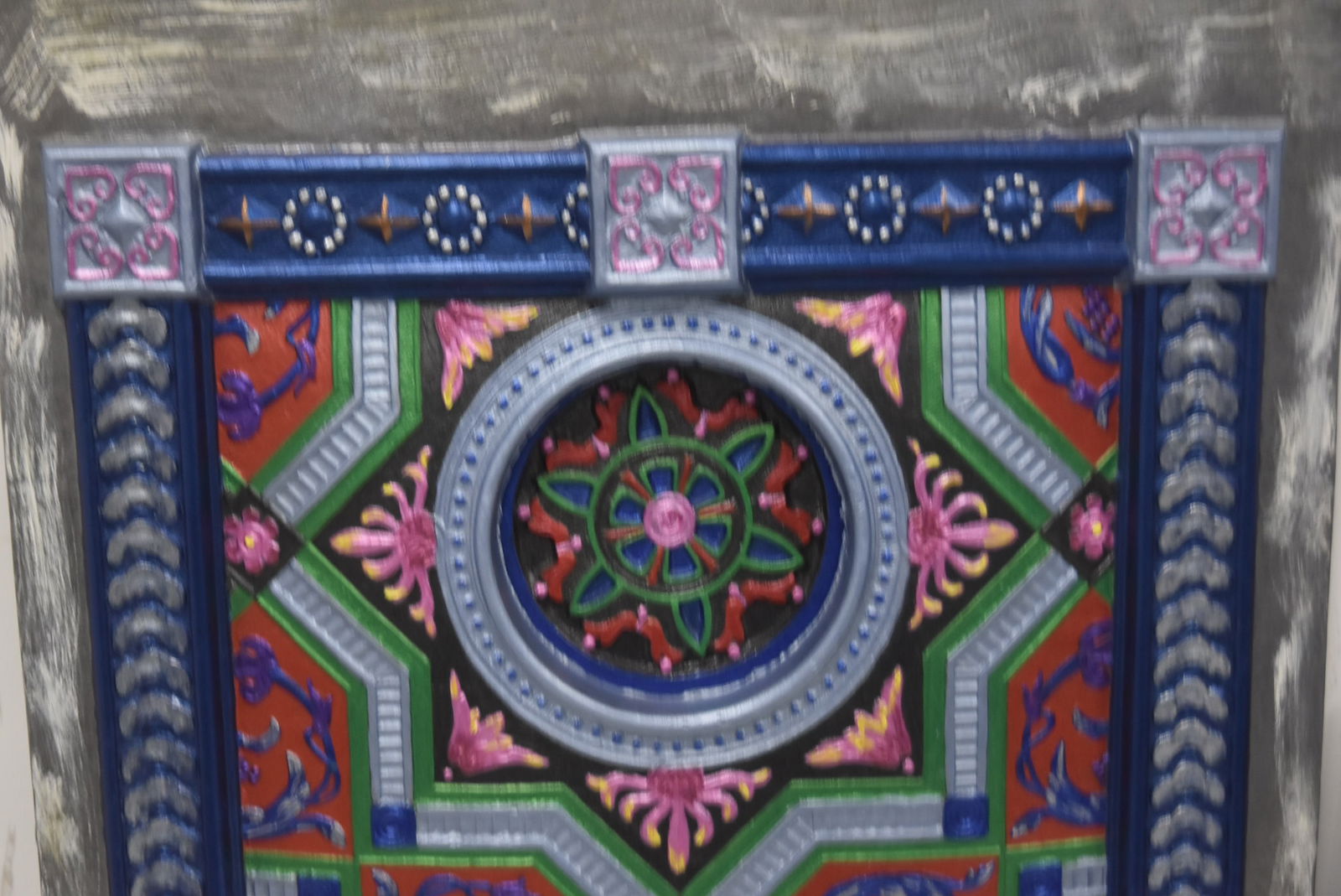 (2) ANTIQUE COLD PAINTED FIREPLACE INSERTS - 8