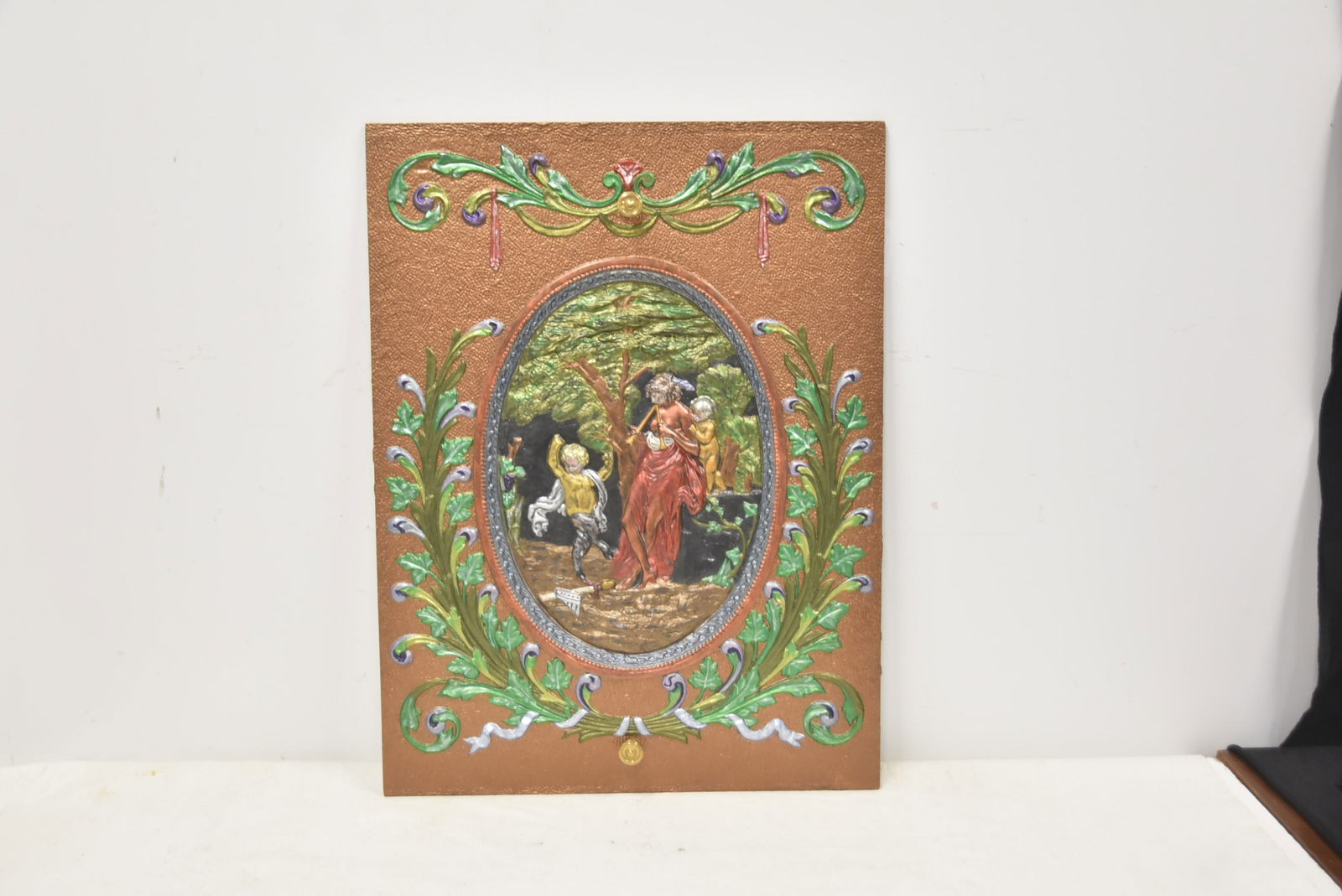 COLD PAINTED IRON FIREPLACE INSERT - 2