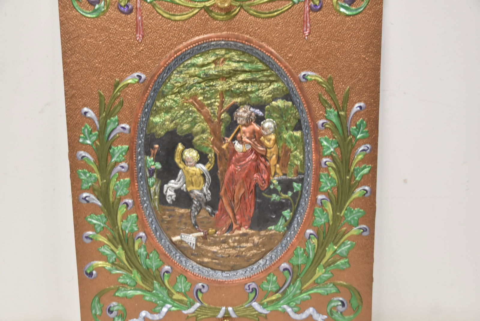 COLD PAINTED IRON FIREPLACE INSERT - 4