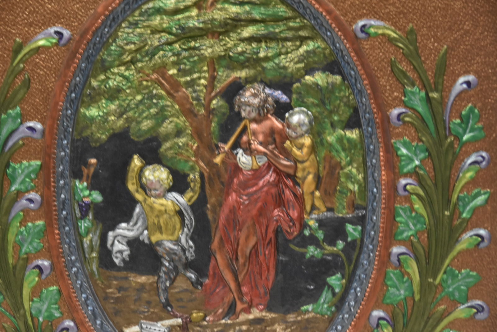 COLD PAINTED IRON FIREPLACE INSERT - 5