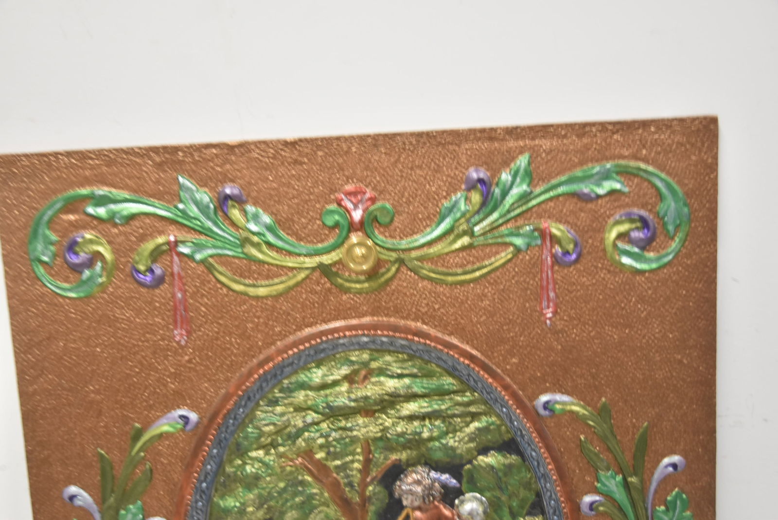 COLD PAINTED IRON FIREPLACE INSERT - 7