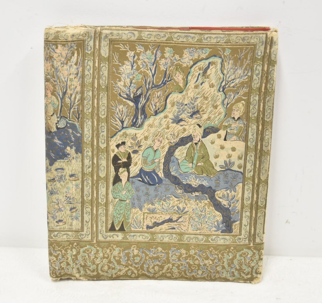 PERSIAN - MIDDLE EASTERN BOOKLET COVER: PERSIAN - MIDDLE EASTERN BOOKLET COVER WITH FIGURAL SCENES - 10 1/2' x 12"