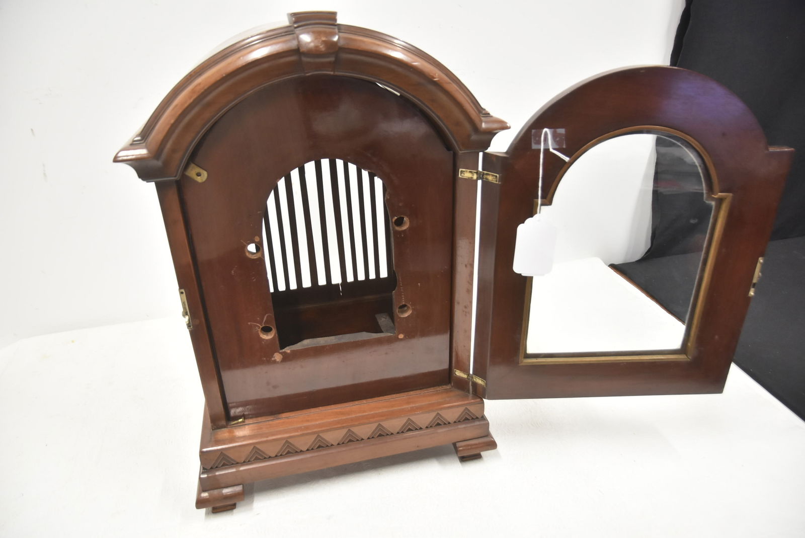 ANTIQUE WALNUT CLOCK CASE - 7