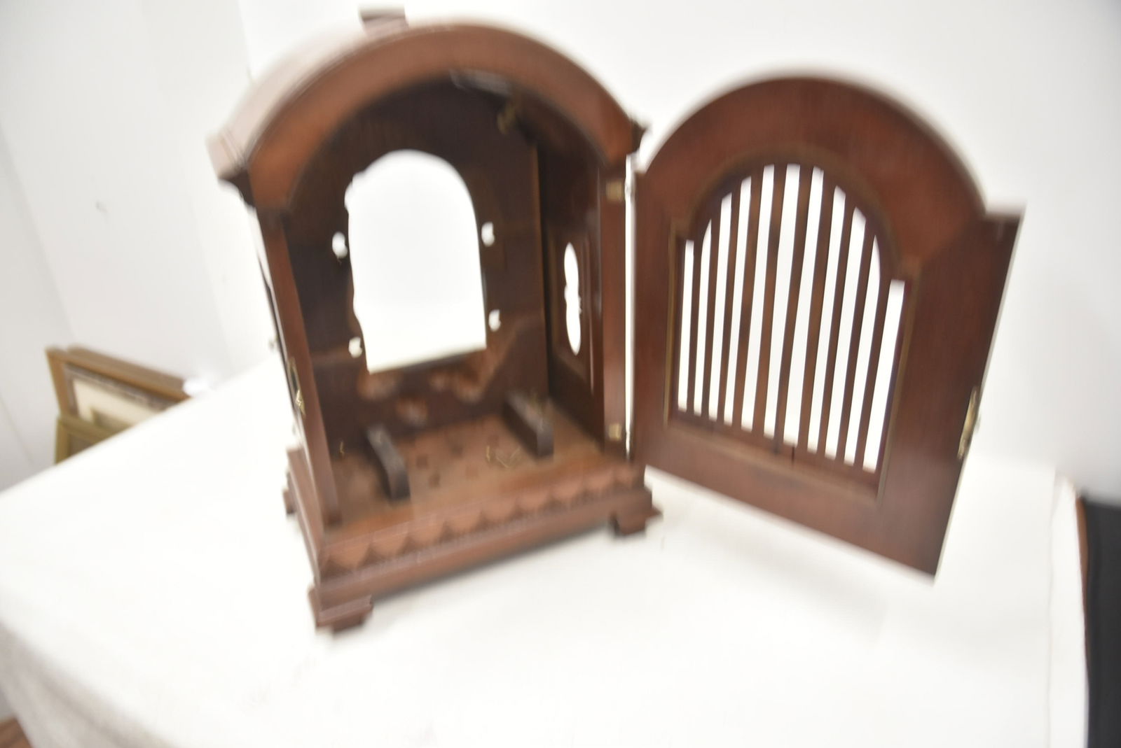 ANTIQUE WALNUT CLOCK CASE - 9