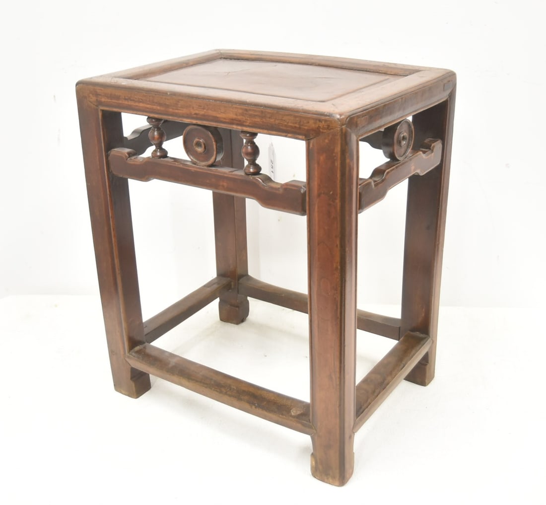 ANTIQUE CHINESE WOOD PLANT STAND (1 of 12)