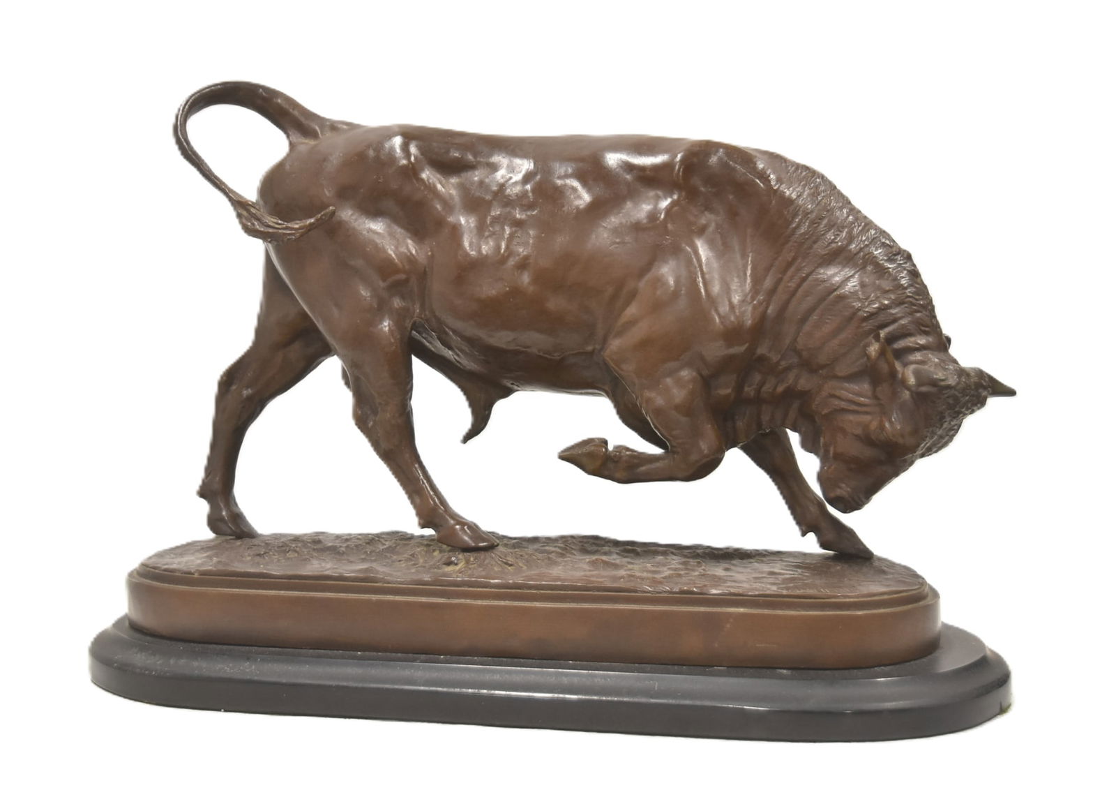 ISIDORE BONHEUR , LARGE BRONZE MODEL OF BULL (1 of 10)