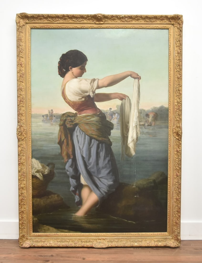 RUDOLF LEHMANN , LARGE OIL ON CANVAS PAINTING (1 of 20)