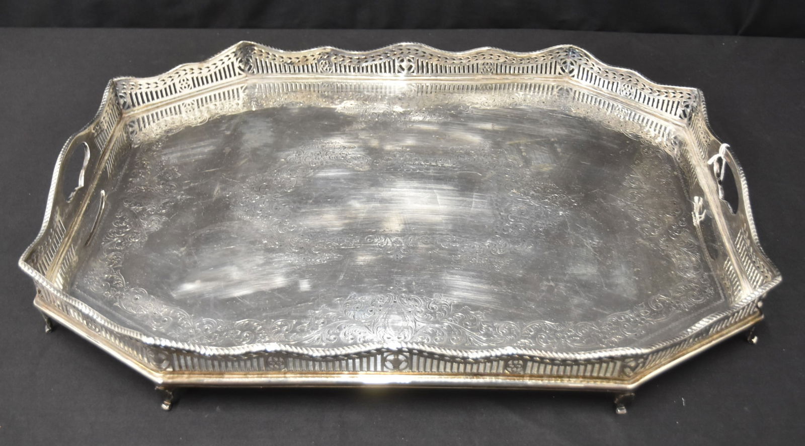 CHARLES CLEMENT PILLING STERLING SERVING TRAY (1 of 13)