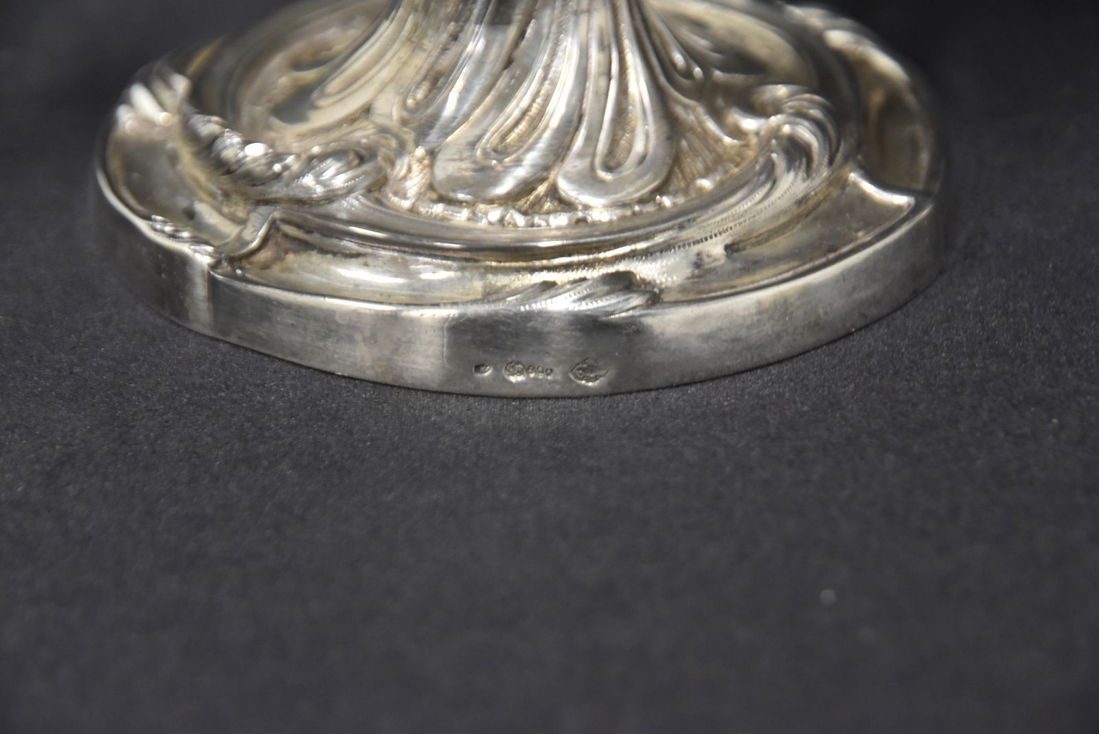 PAIR 800 SILVER VINE FORM CANDLESTICKS - 10