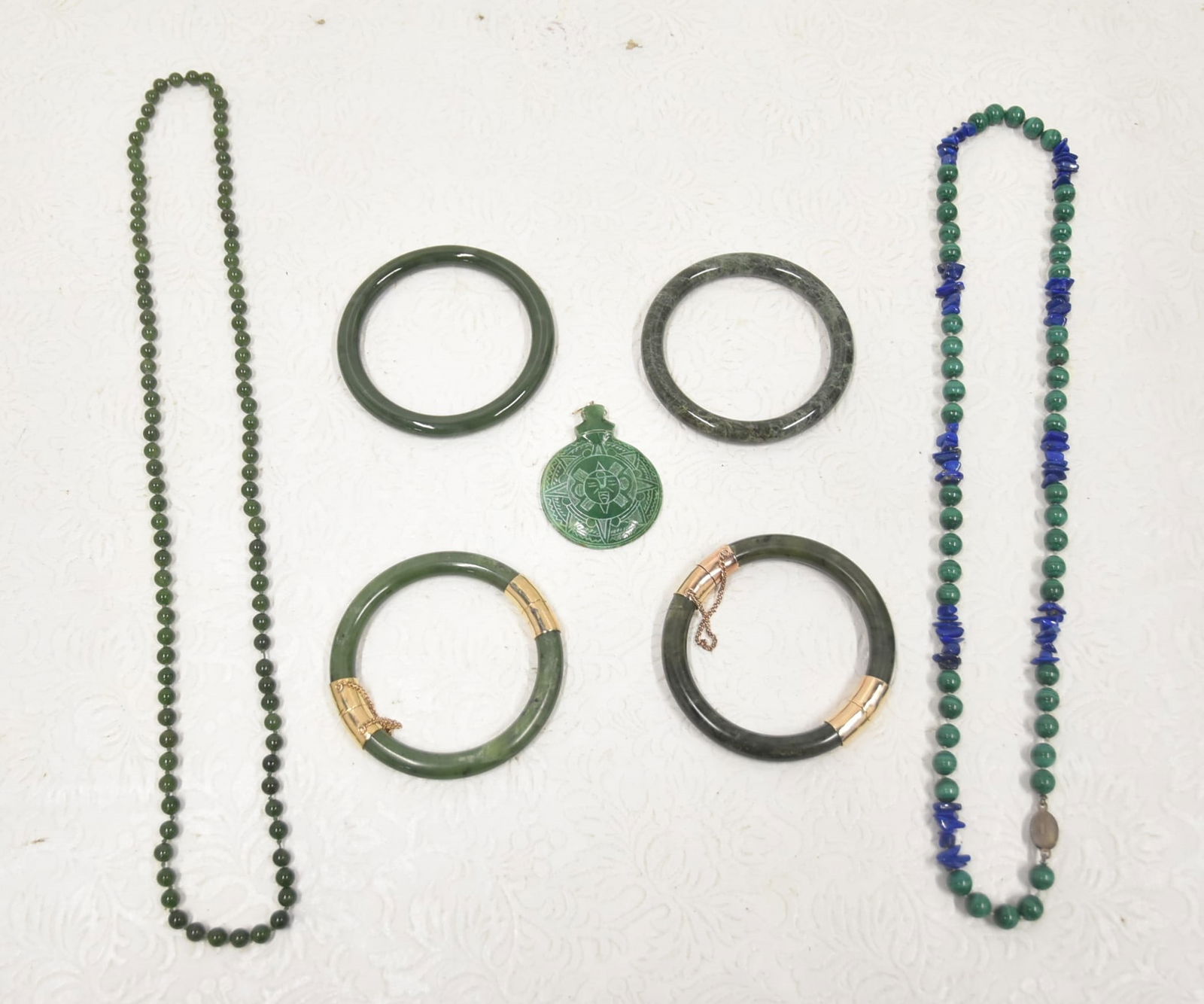 ASSORTED JADE , MALACHITE & LAPIS JEWELRY (1 of 13)