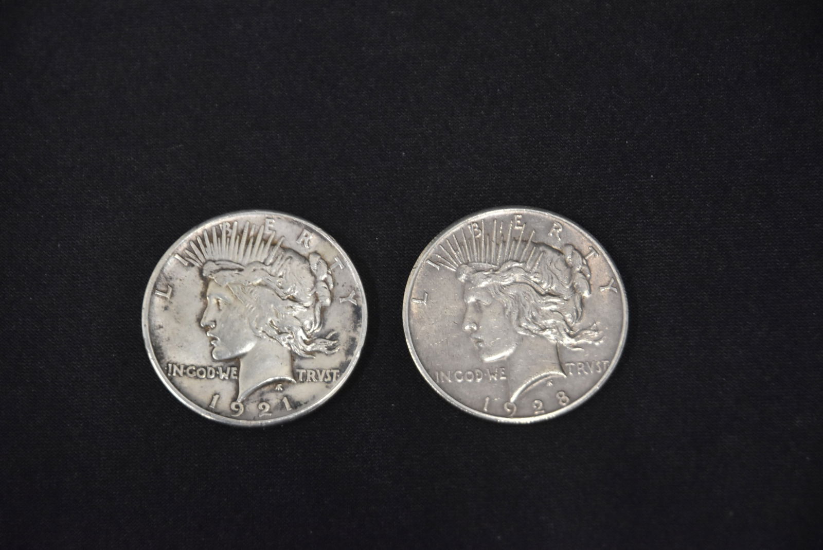 (2) SILVER PEACE DOLLARS - 2