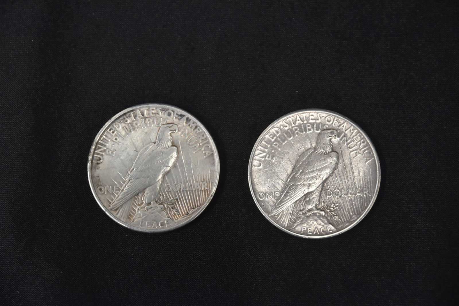 (2) SILVER PEACE DOLLARS - 5