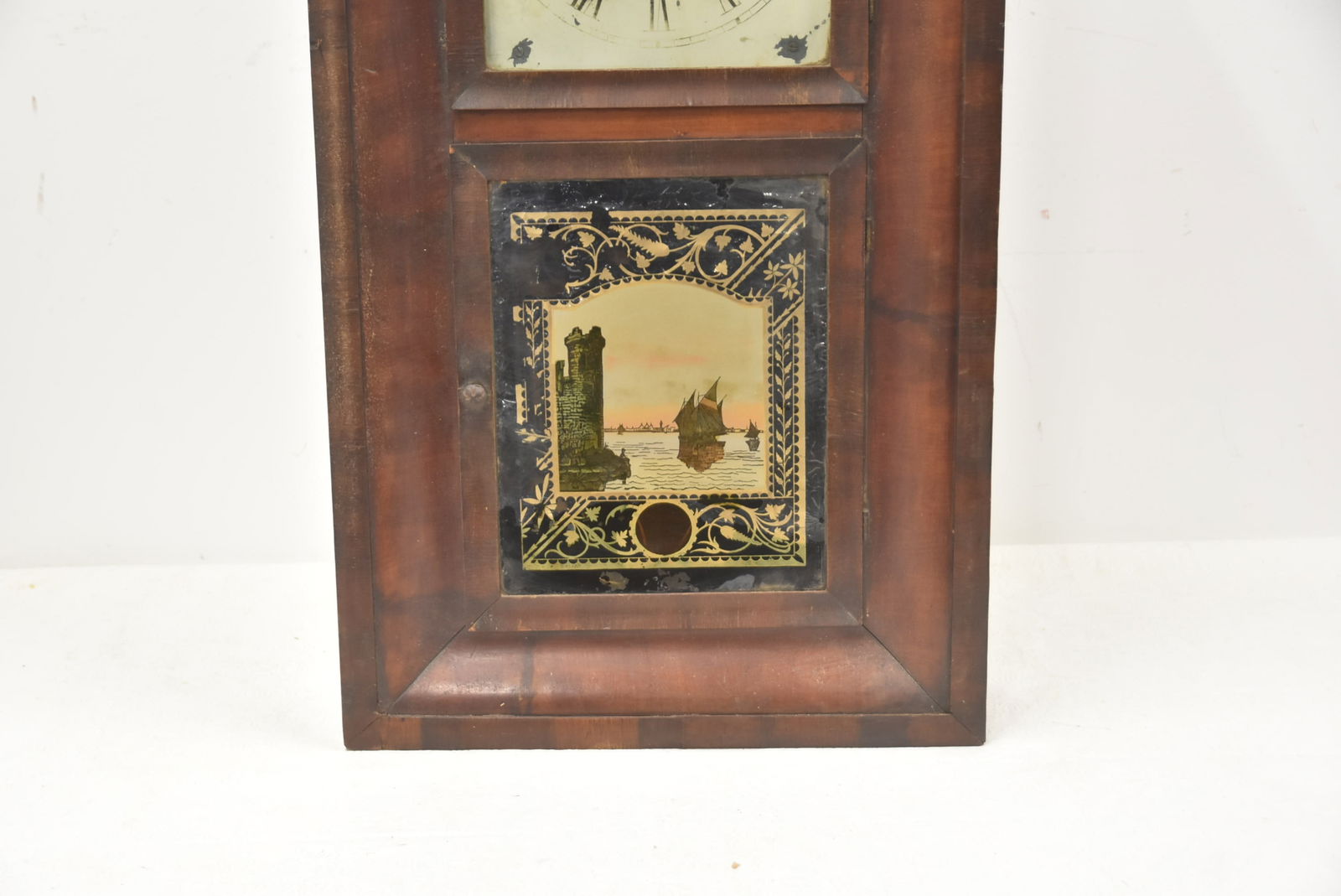 NEW HAVEN REVERSE PAINTED OG CLOCK - 3