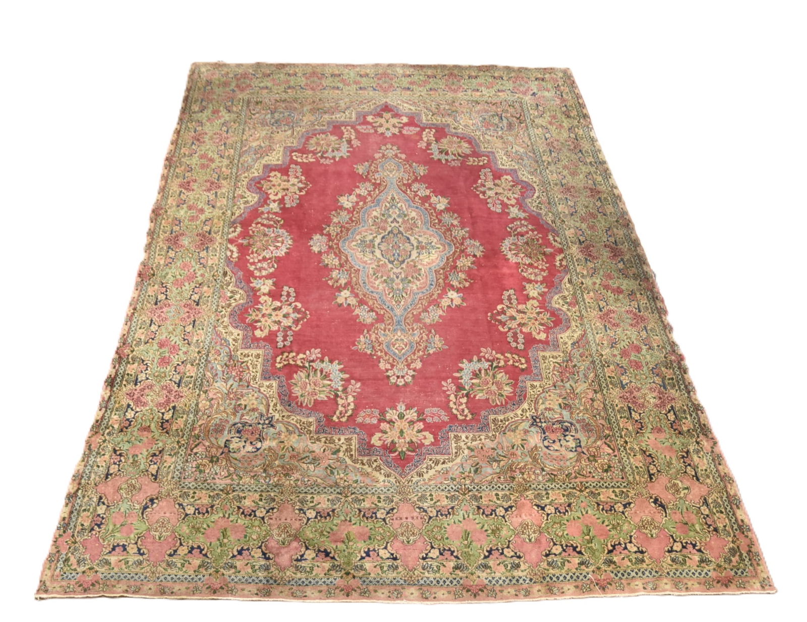 ANTIQUE 9' x 12' KERMAN CARPET (1 of 12)