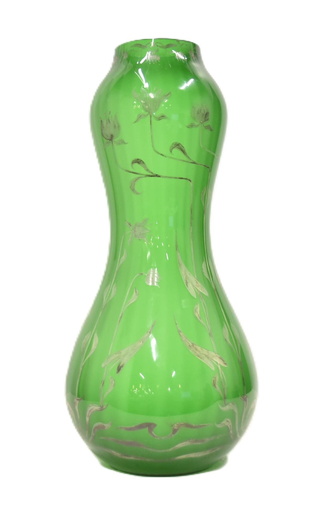 LARGE FRENCH ART NOUVEAU ART GLASS FLOOR VASE (1 of 11)