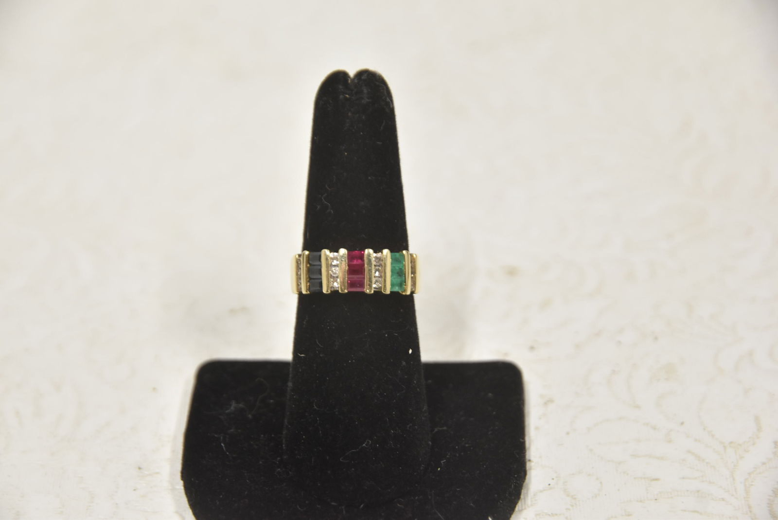 14kt MULTI GEMSTONE RING - 4