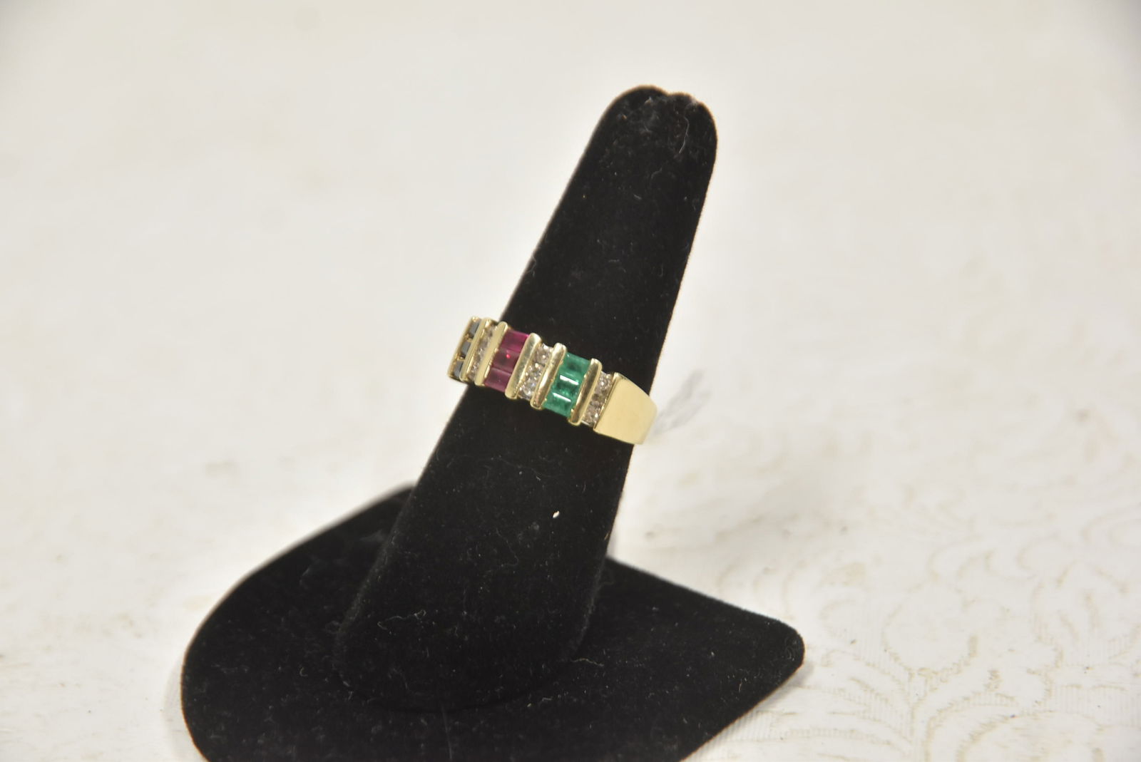 14kt MULTI GEMSTONE RING - 5