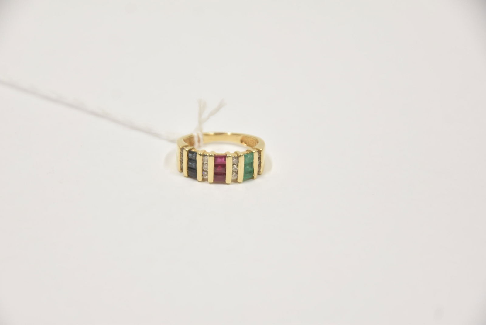 14kt MULTI GEMSTONE RING - 7