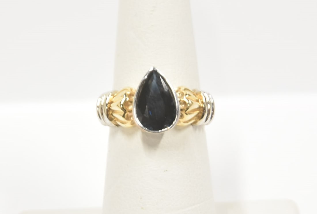 2-TONE 14kt GOLD & SAPPHIRE RING (1 of 7)