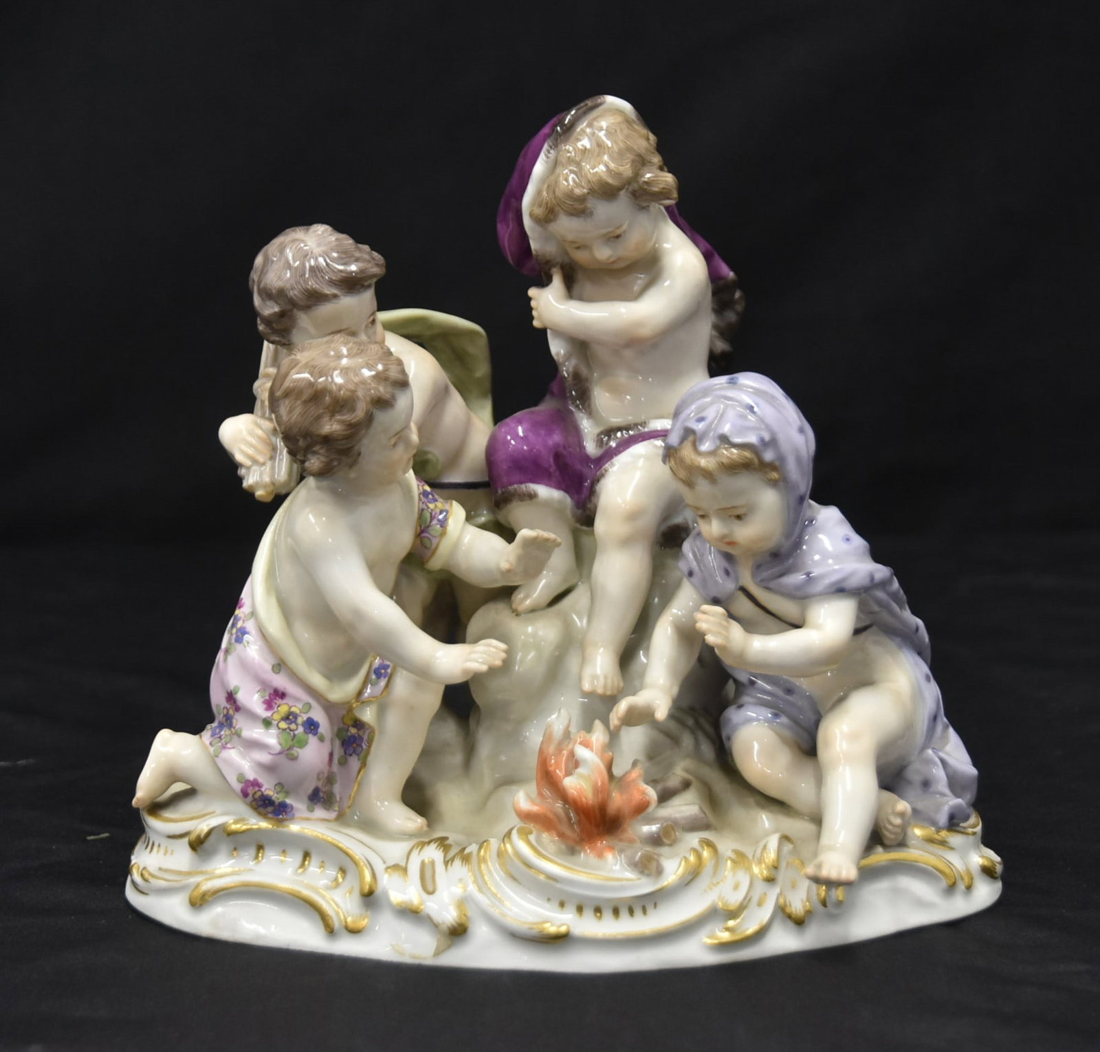 MEISSEN ALLEGORY OF WINTER PORCELAIN GROUPING (1 of 11)