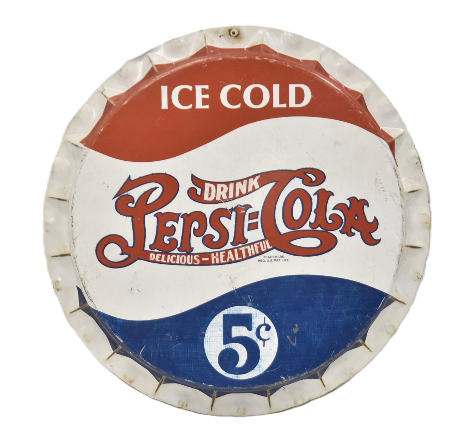 VINTAGE PEPSI TIN ADVERTISING SIGN (1 of 6)