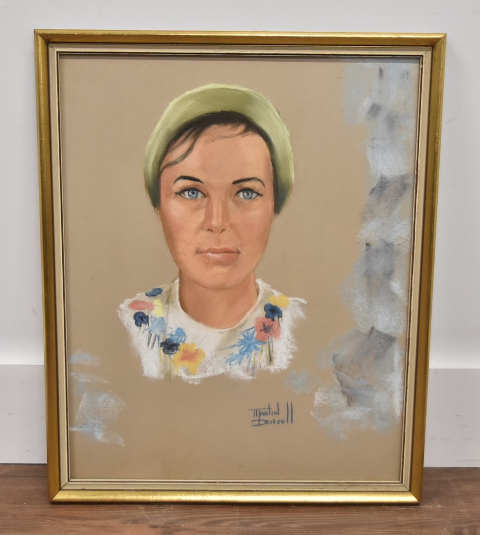 MARTIN DRISCOLL , PASTEL PORTRAIT OF WOMAN (1 of 8)